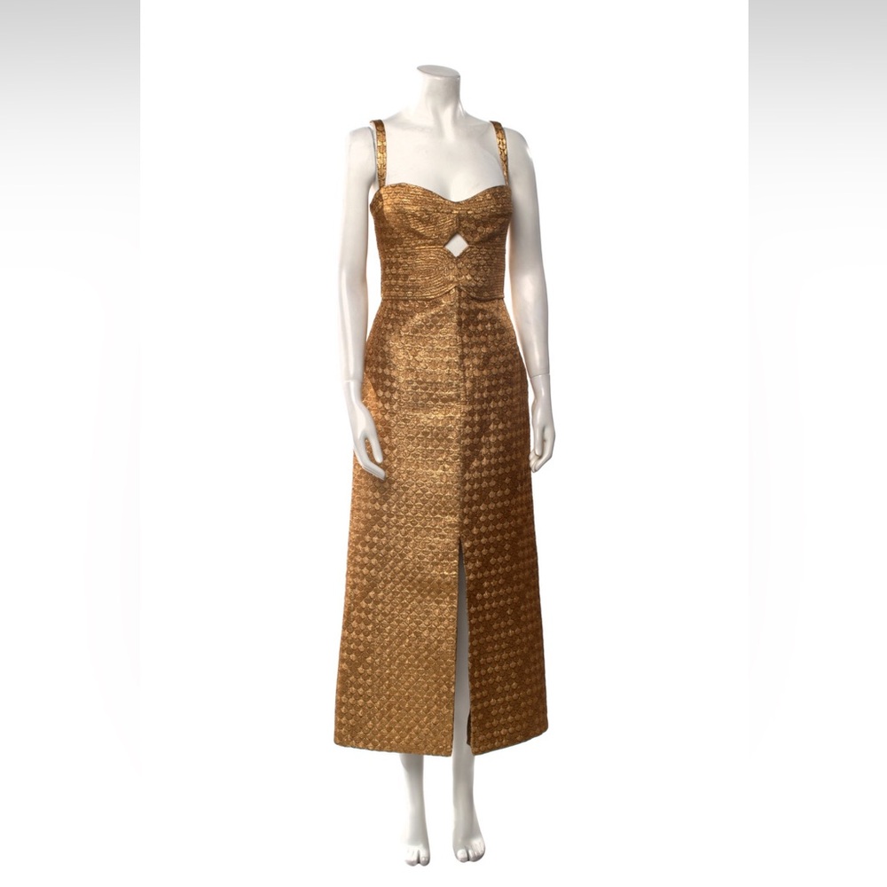 RARE Johanna Ortiz gold Ideal Universe Dress, size XS, as seen on Meghan Markle